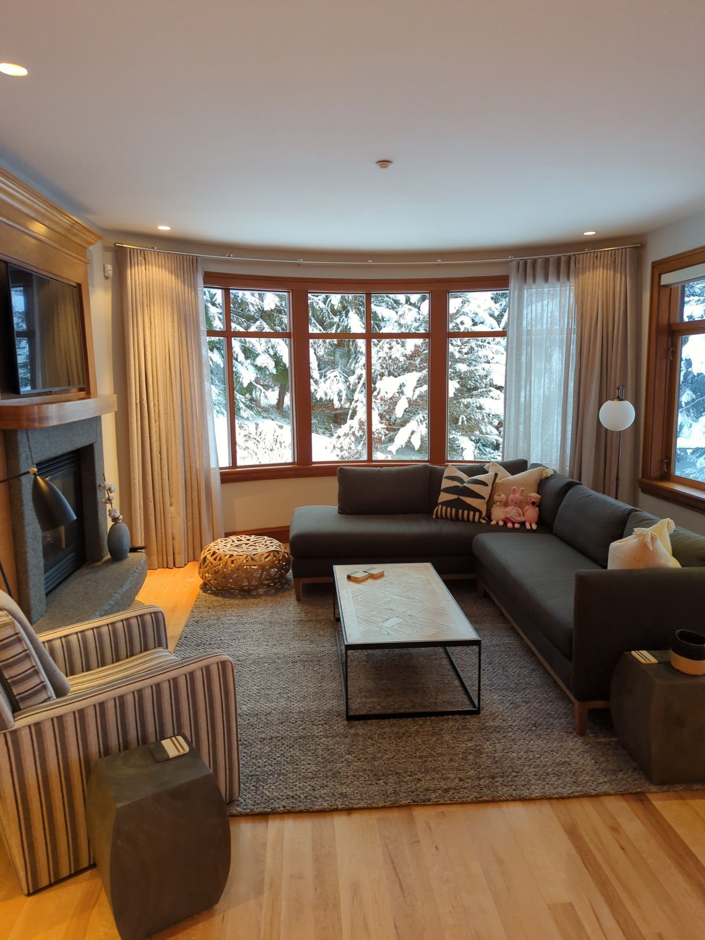 Completed drywall, painting and wood refinishing interior