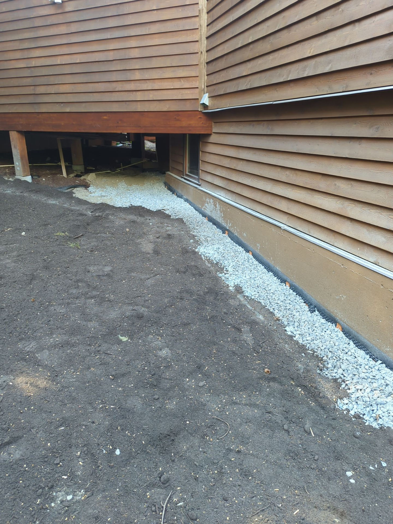 Infill with gravel and softscape