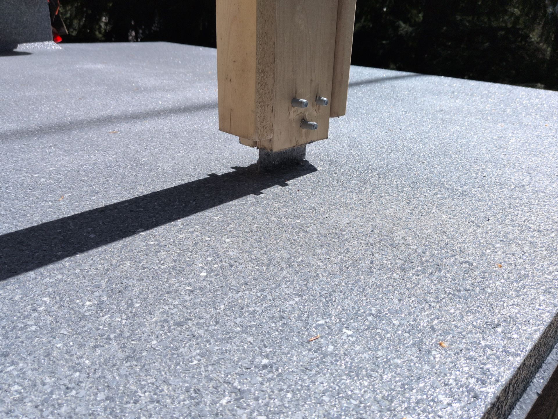 Flexstone waterproof coating applied