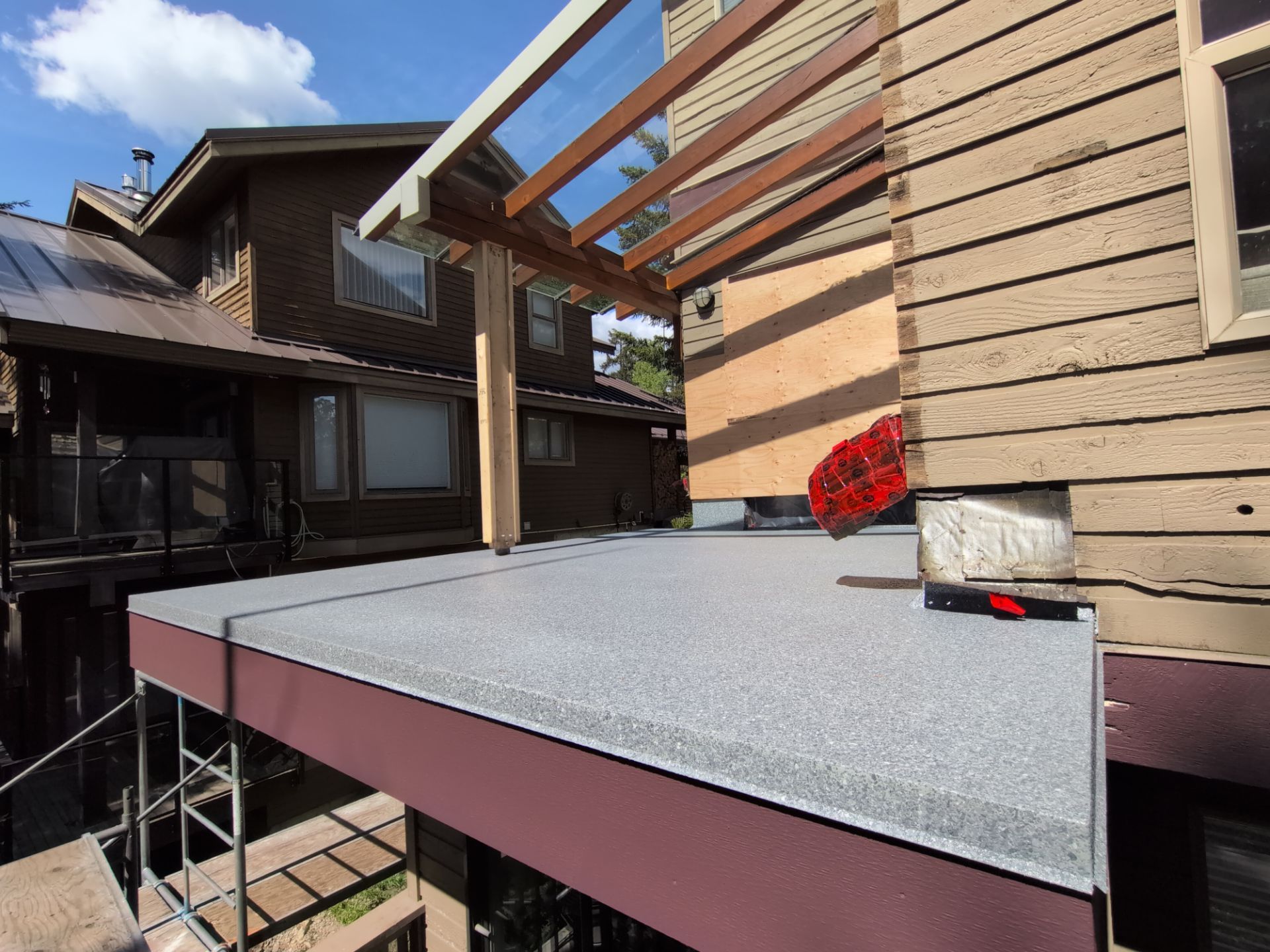 Flexstone waterproof coating applied