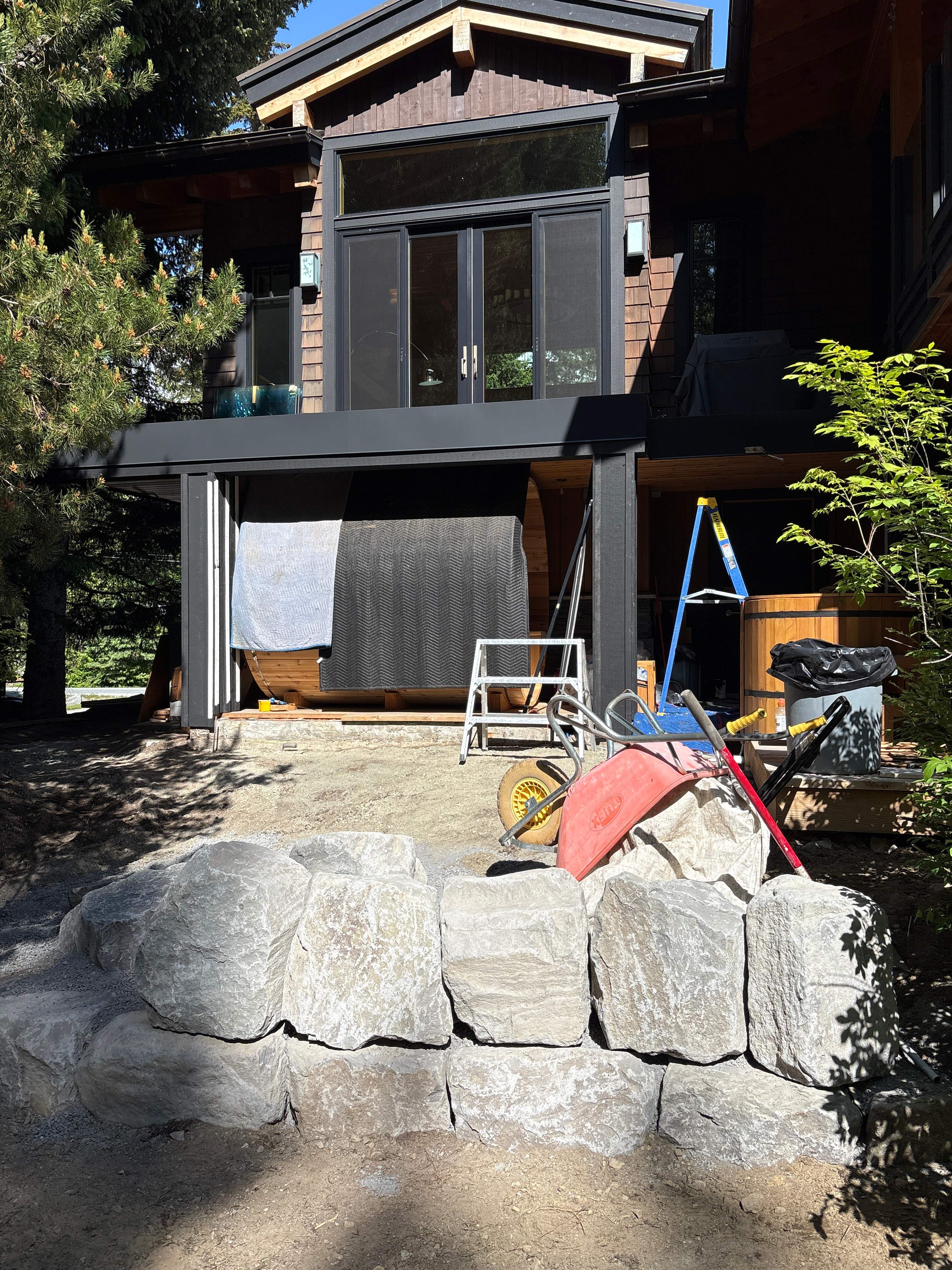 Landscaping prep and paver install